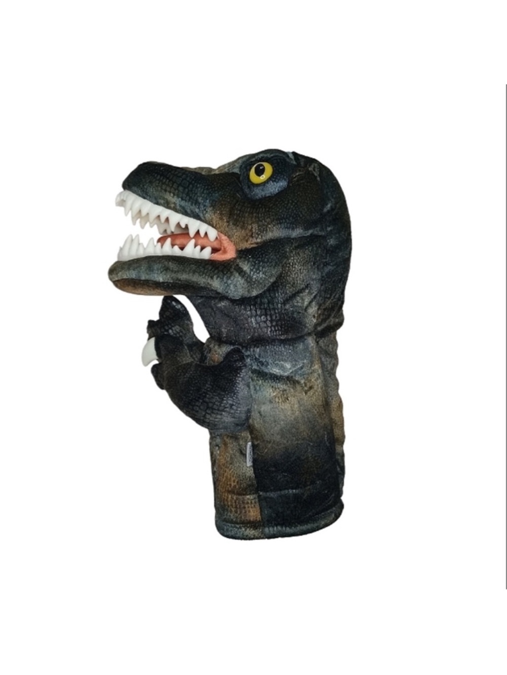 Black Velociraptor Puppet for Reptile Play and Display - Picture 3 of 6